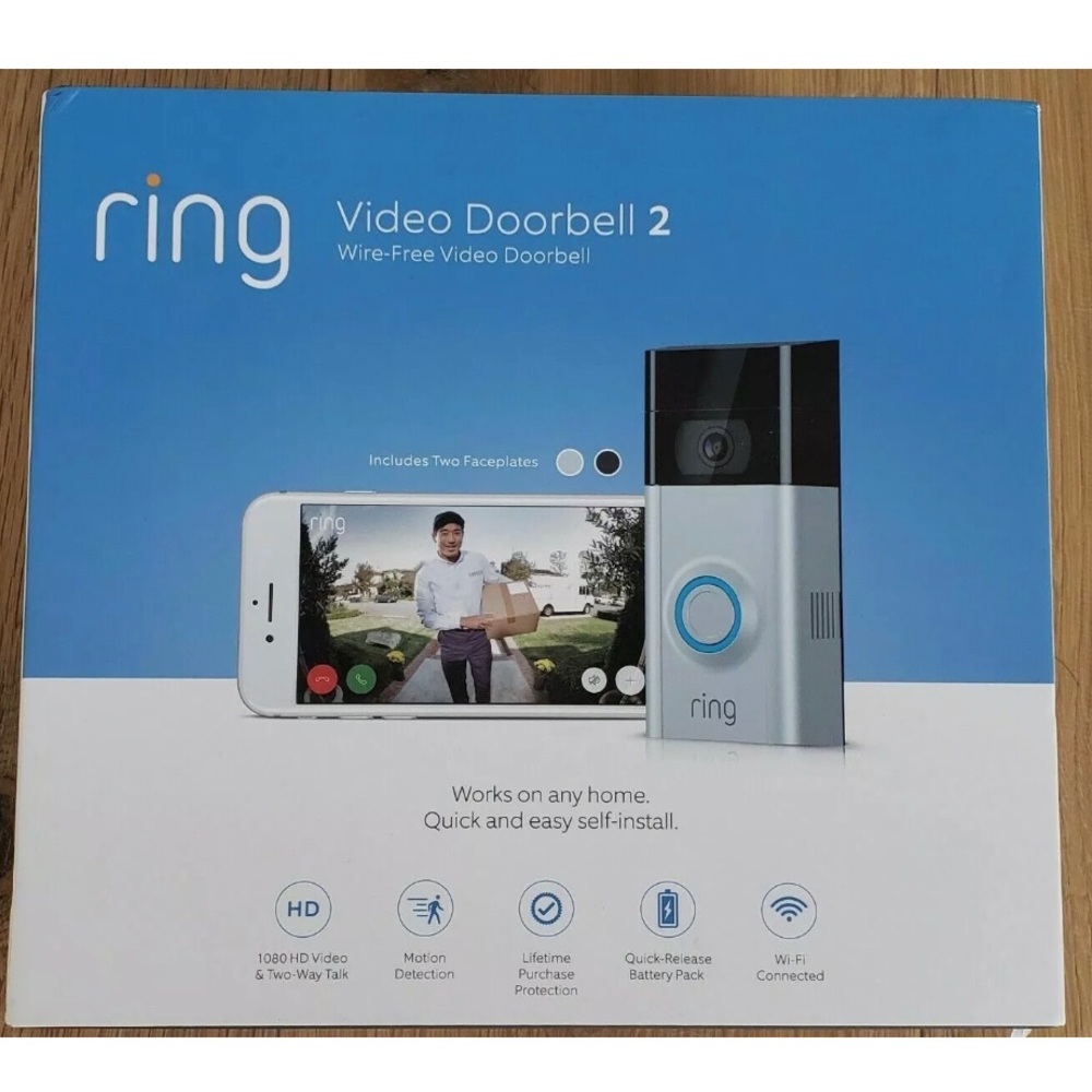 New - Ring Video Doorbell 2 with HD 1080 Video